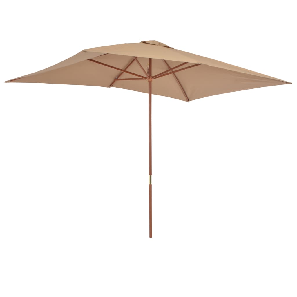 Garden Parasol With Wooden Pole 200X300 Cm
