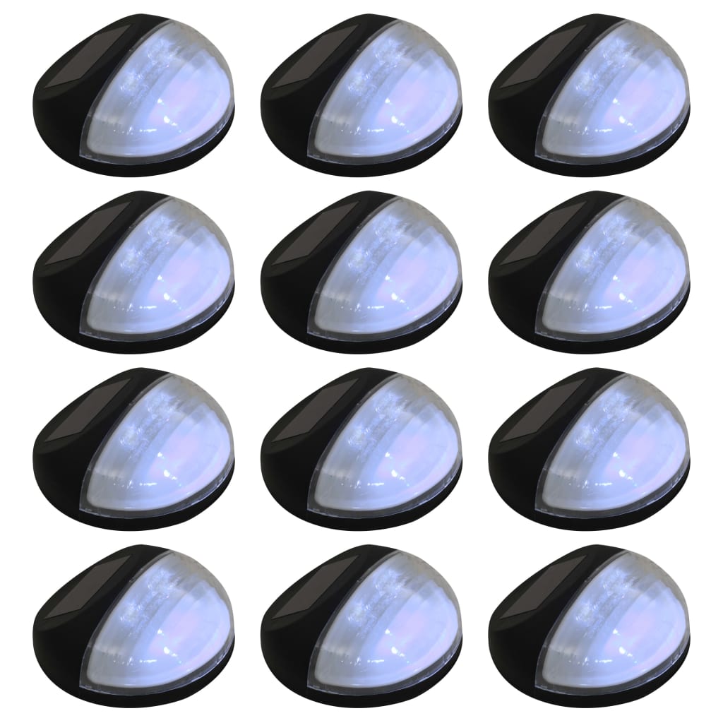 Outdoor Solar Wall Lamps Led 12 Pcs Round