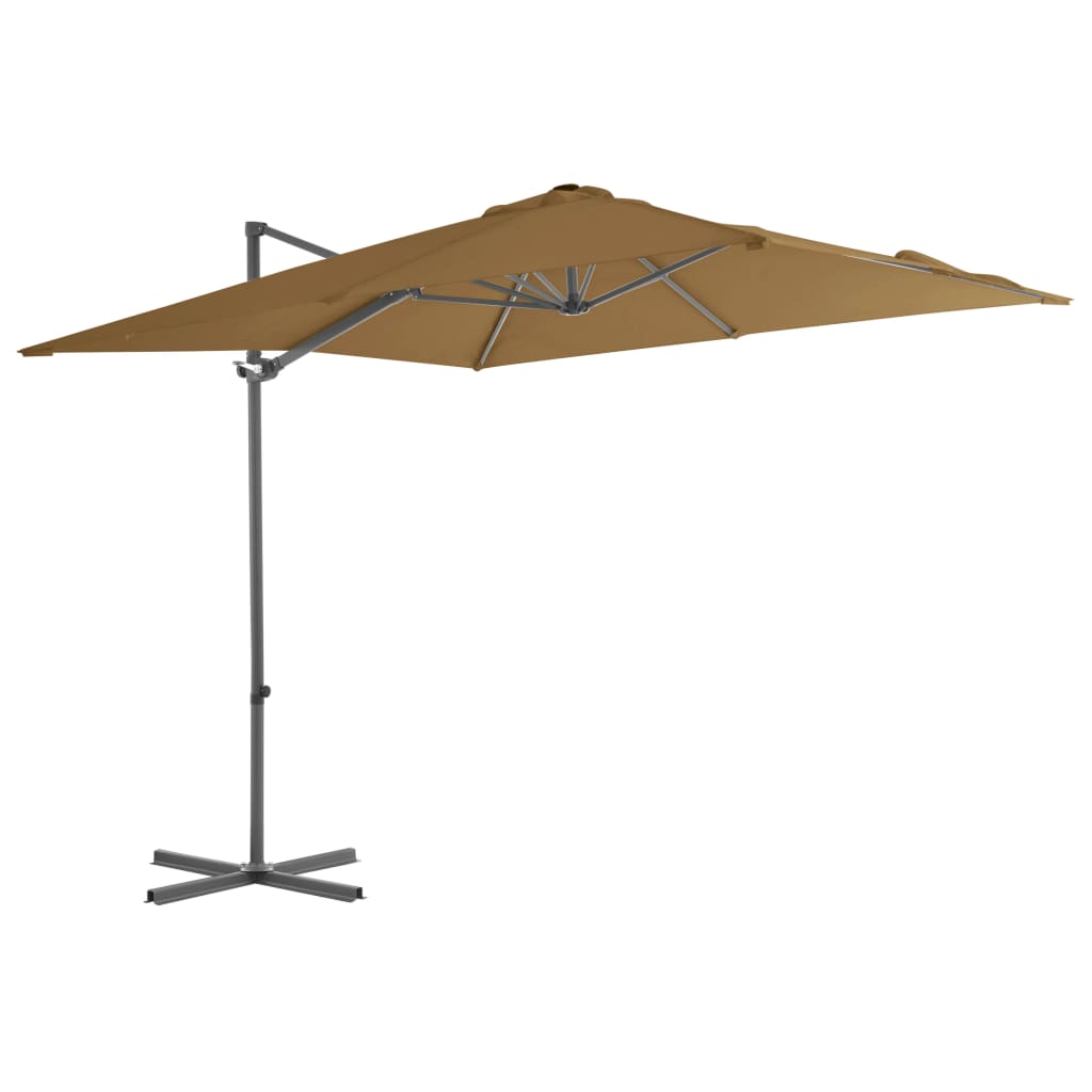 Cantilever Garden Parasol With Steel Pole 300 Cm