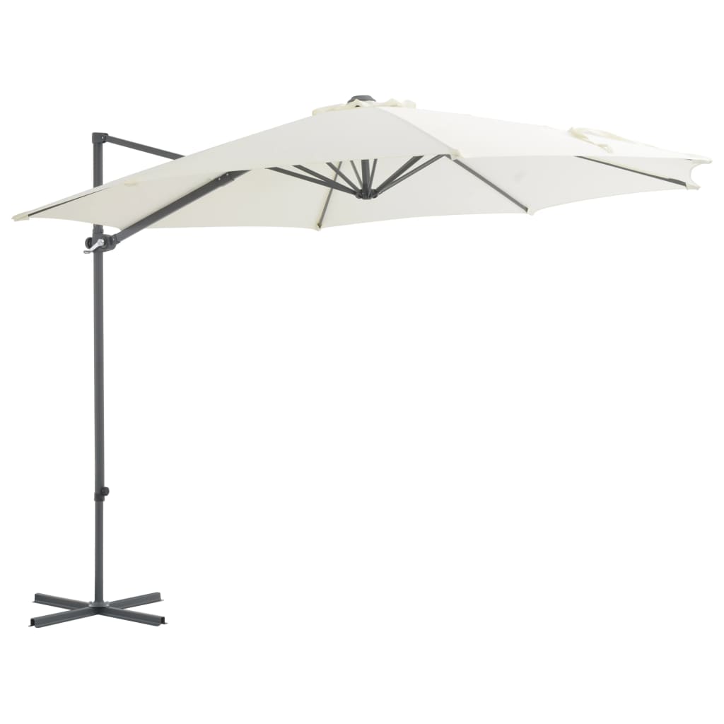 Cantilever Garden Parasol With Steel Pole 300 Cm