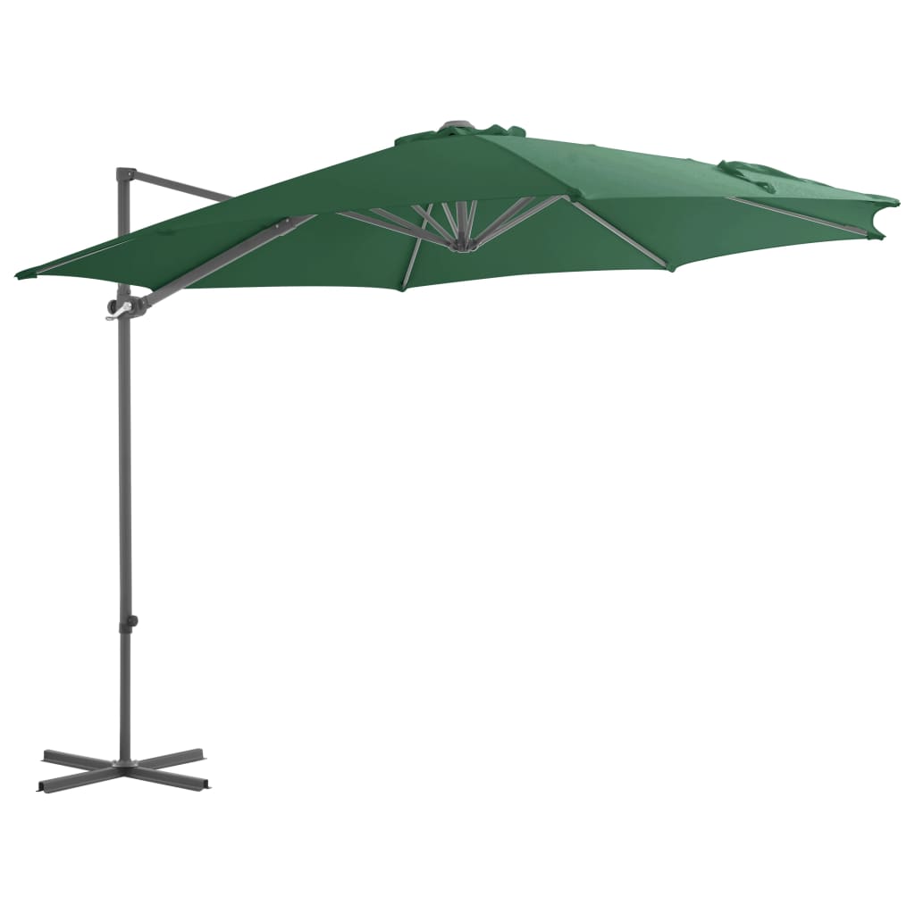 Cantilever Garden Parasol With Steel Pole 300 Cm