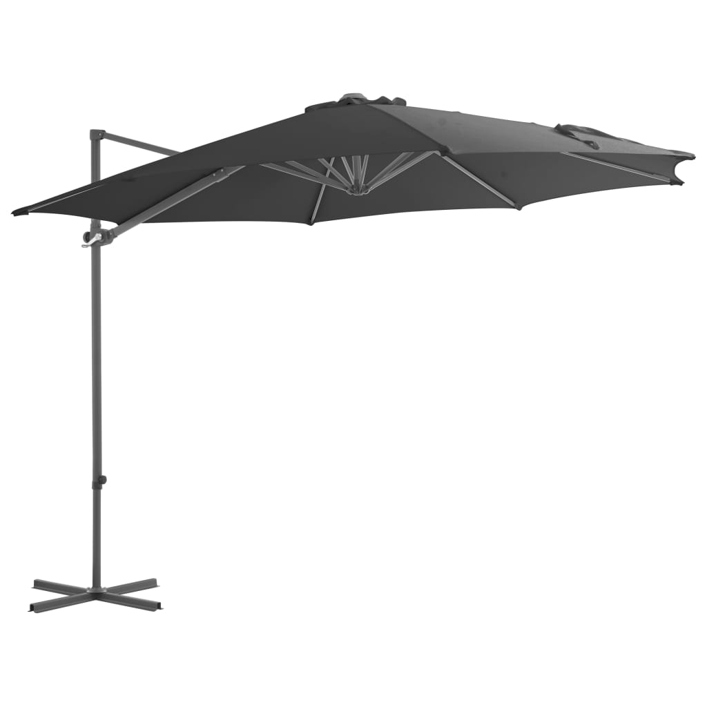 Cantilever Garden Parasol With Steel Pole 300 Cm