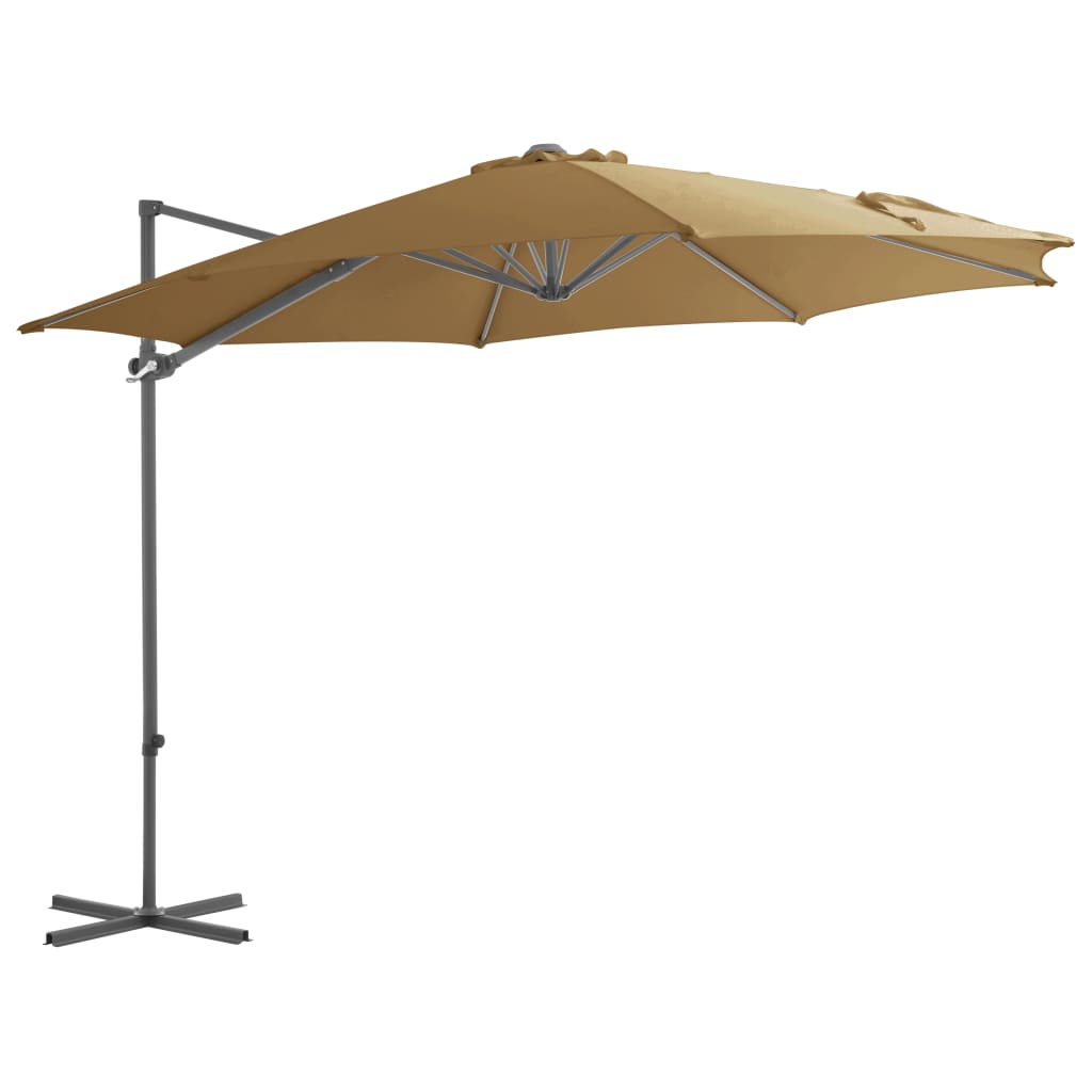 Cantilever Garden Parasol With Steel Pole 300 Cm