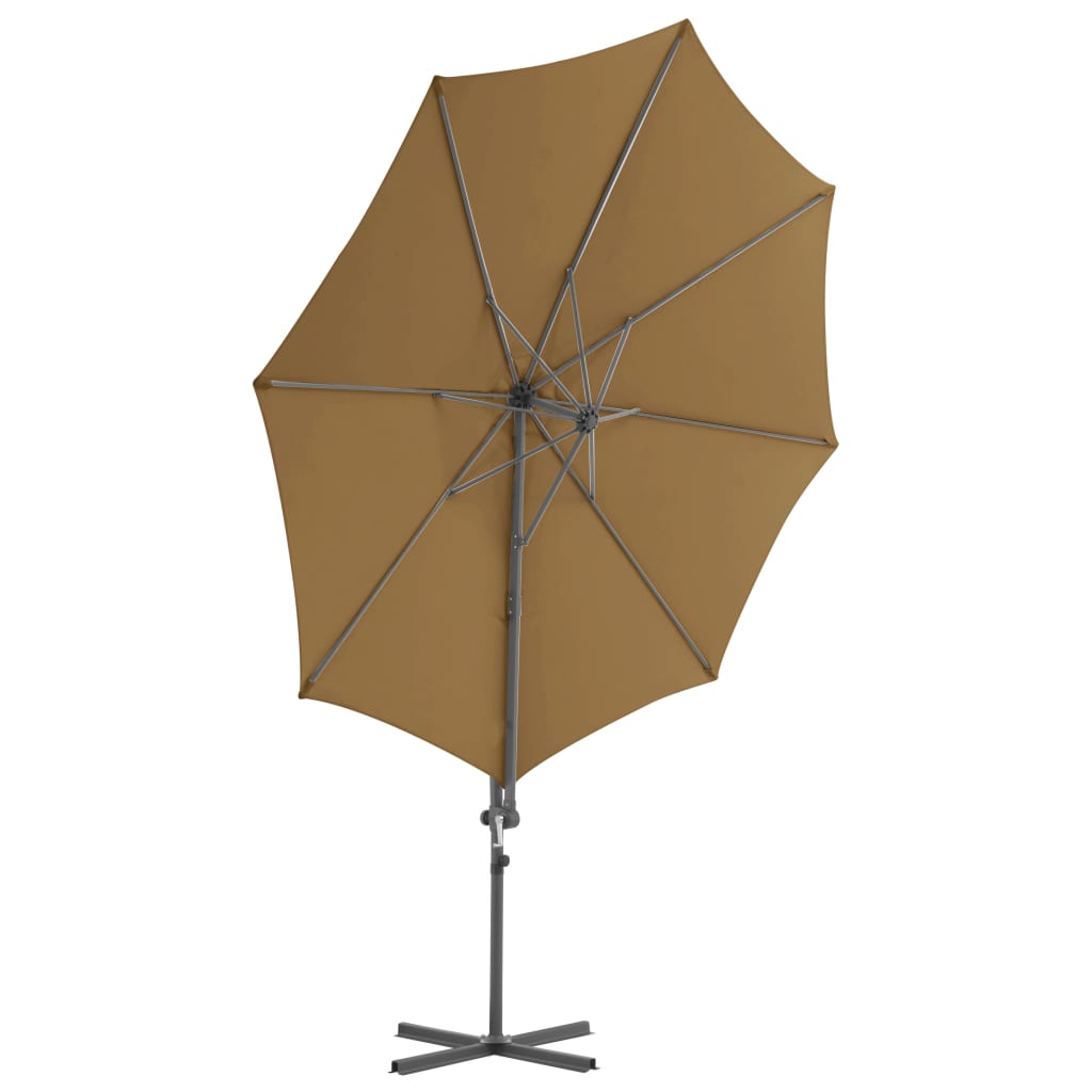 Cantilever Garden Parasol With Steel Pole 300 Cm