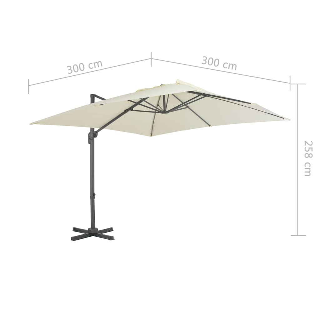 Cantilever Garden Parasol With Aluminium Pole