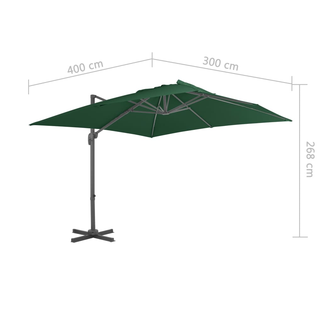 Cantilever Garden Parasol With Aluminium Pole