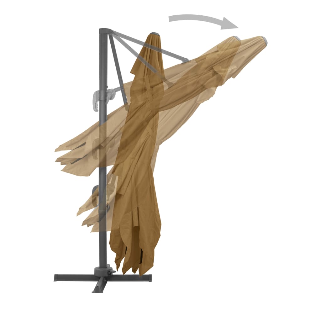 Cantilever Garden Parasol With Aluminium Pole