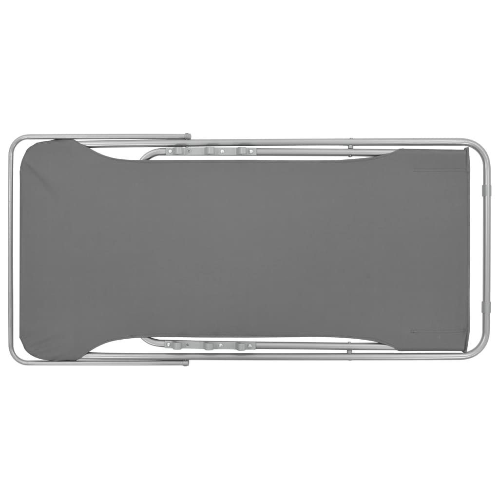 Folding Beach Chairs 2 Pcs Steel And Oxford Fabric