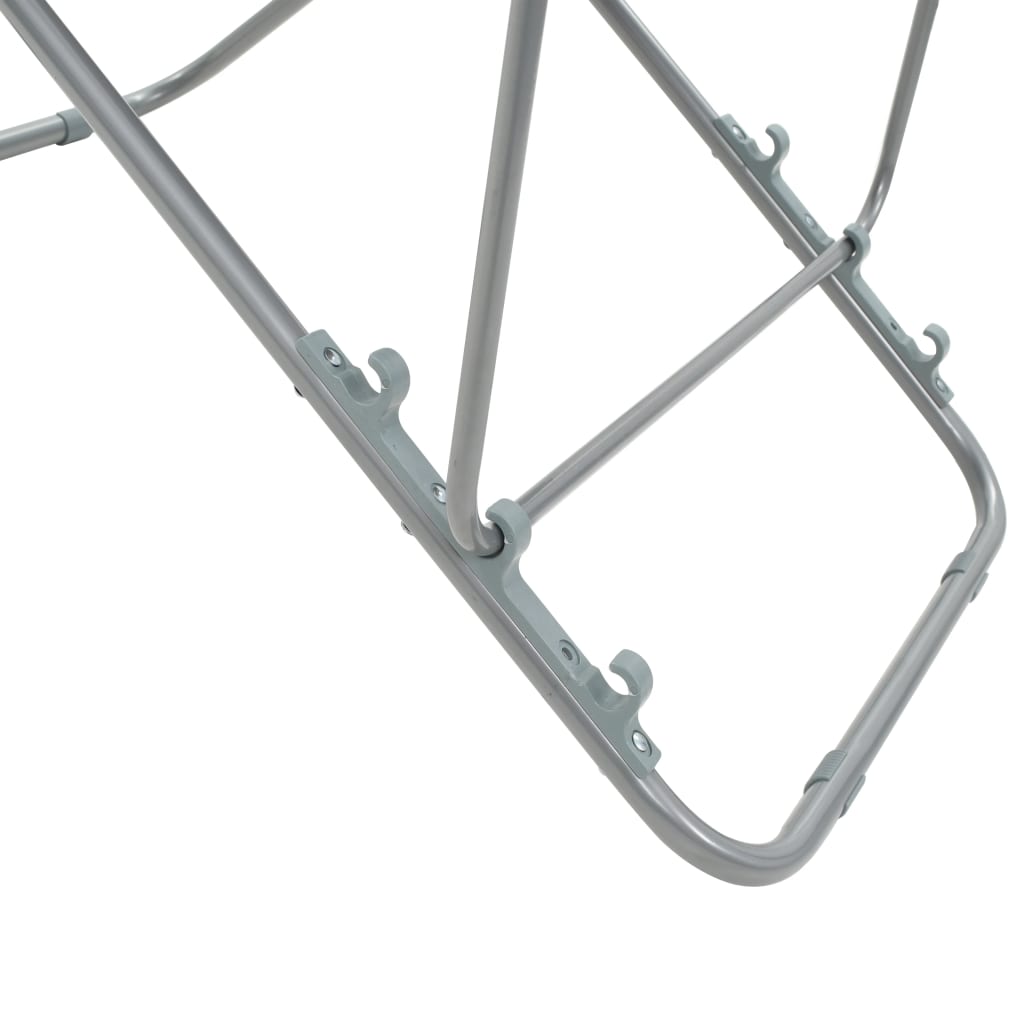 Folding Beach Chairs 2 Pcs Steel And Oxford Fabric