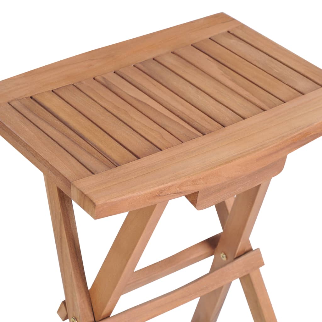 Folding Bar Stools 4 Pcs Solid Teak Wood