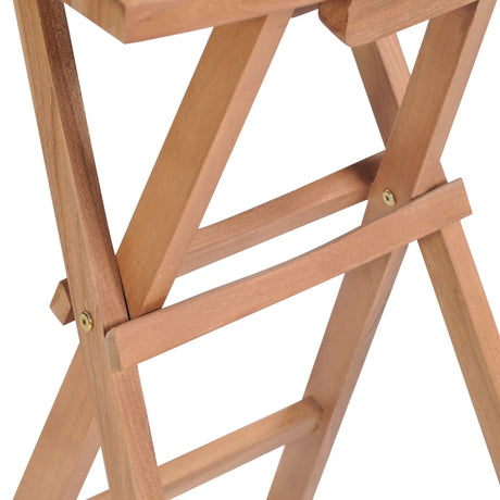 Folding Bar Stools 4 Pcs Solid Teak Wood