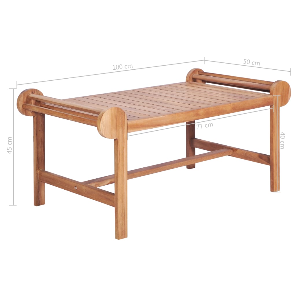 Coffee Table 100X50X45 Cm Solid Teak