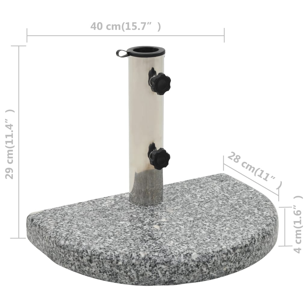 Parasol Base Granite 10 Kg Curved