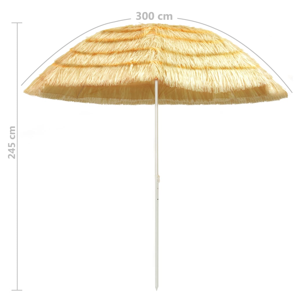 Beach Parasol Natural Hawaii Style