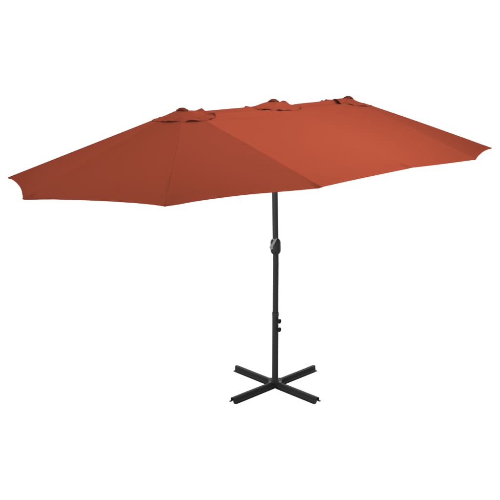 Garden Parasol With Aluminium Pole 460X270 Cm