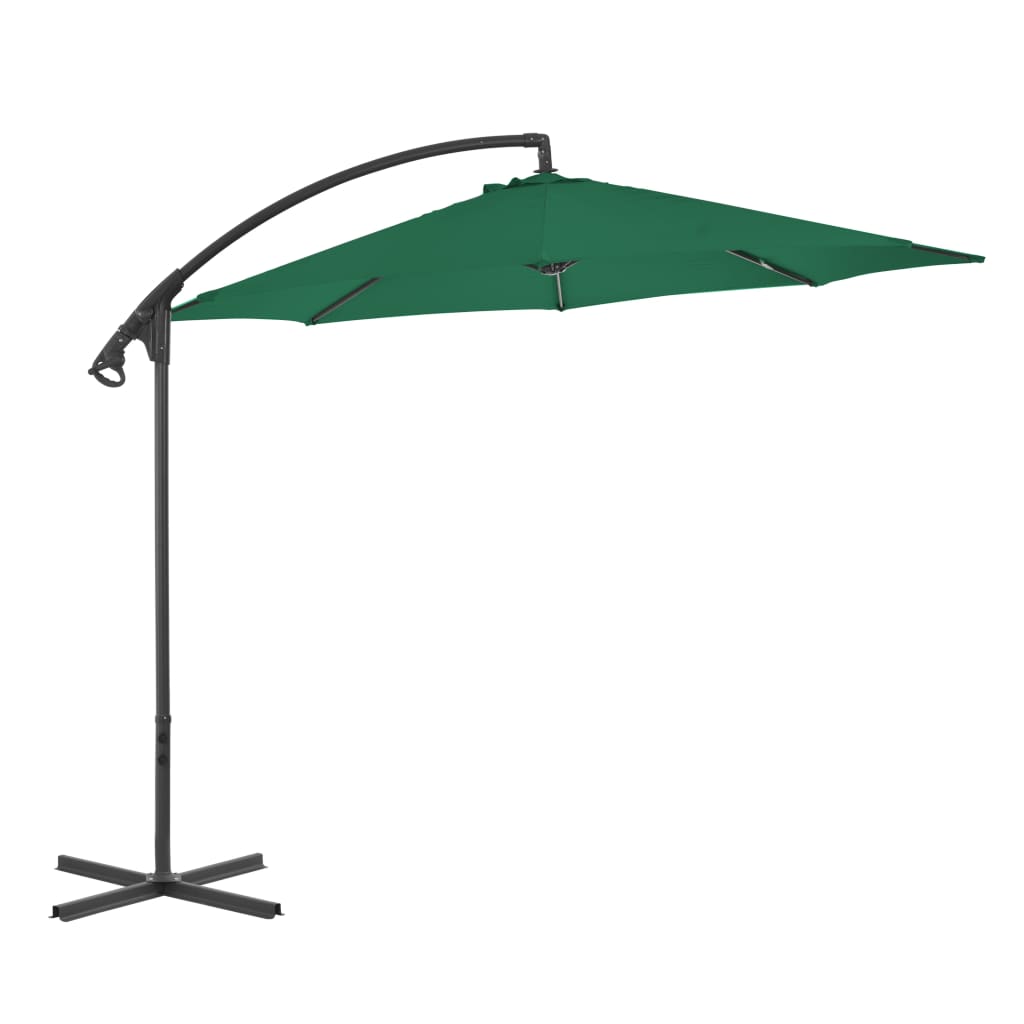 Cantilever Garden Parasol With Steel Pole 300 Cm