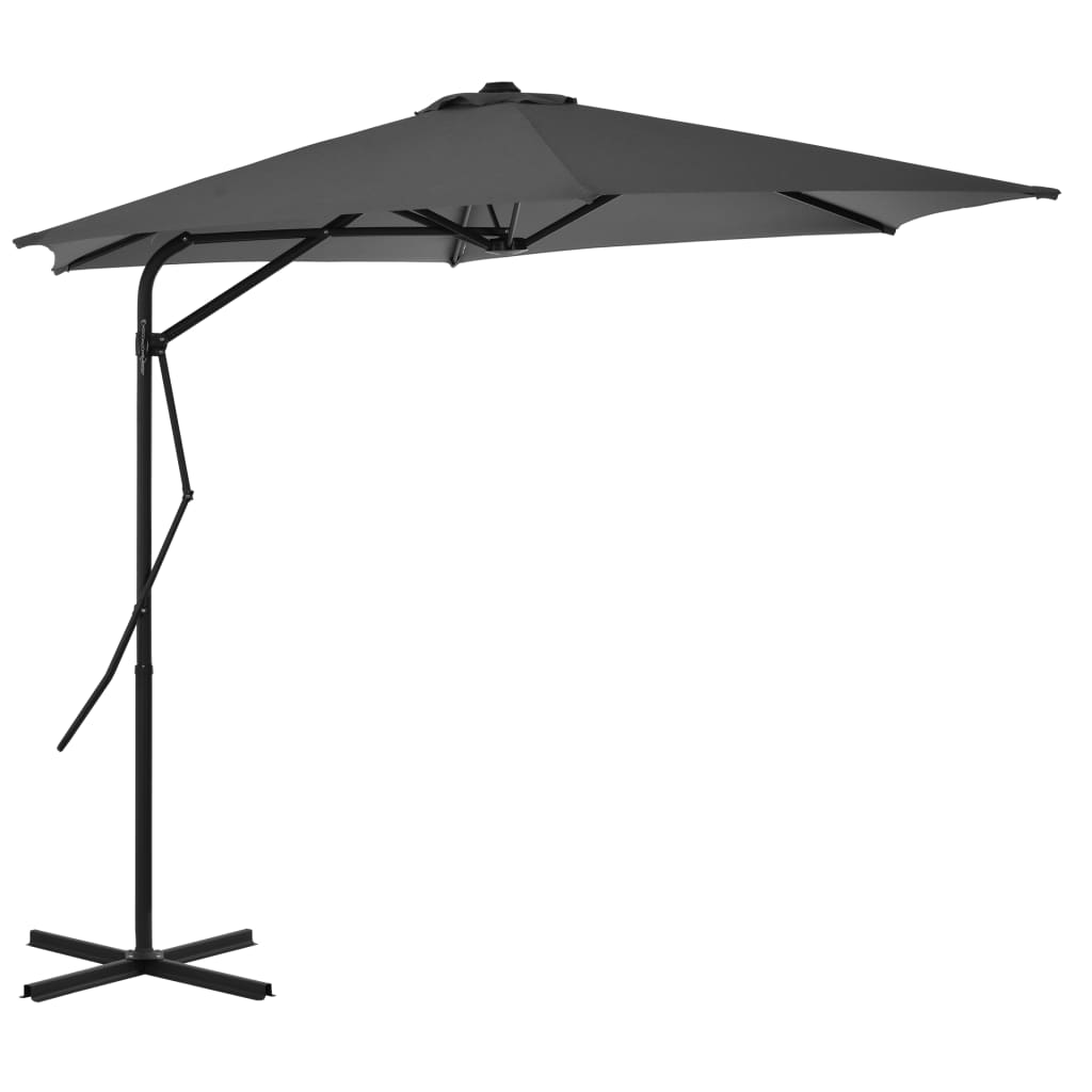 Garden Parasol With Steel Pole 300X230 Cm
