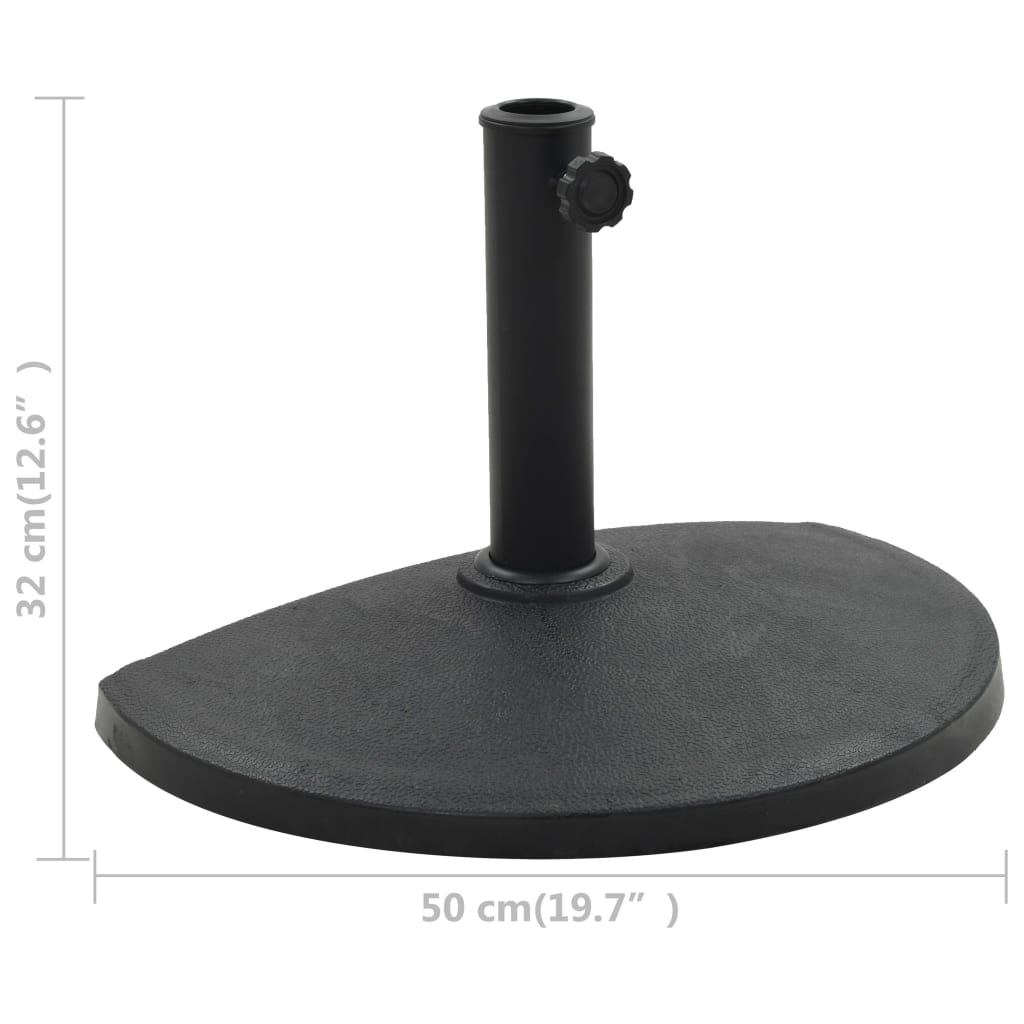 Parasol Base Polyresin Black