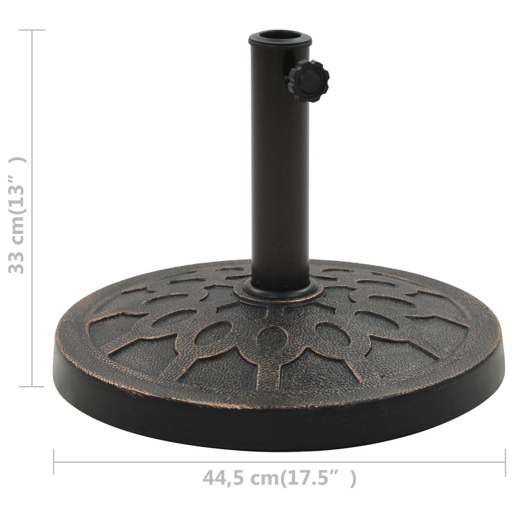 Parasol Base Polyresin Bronze