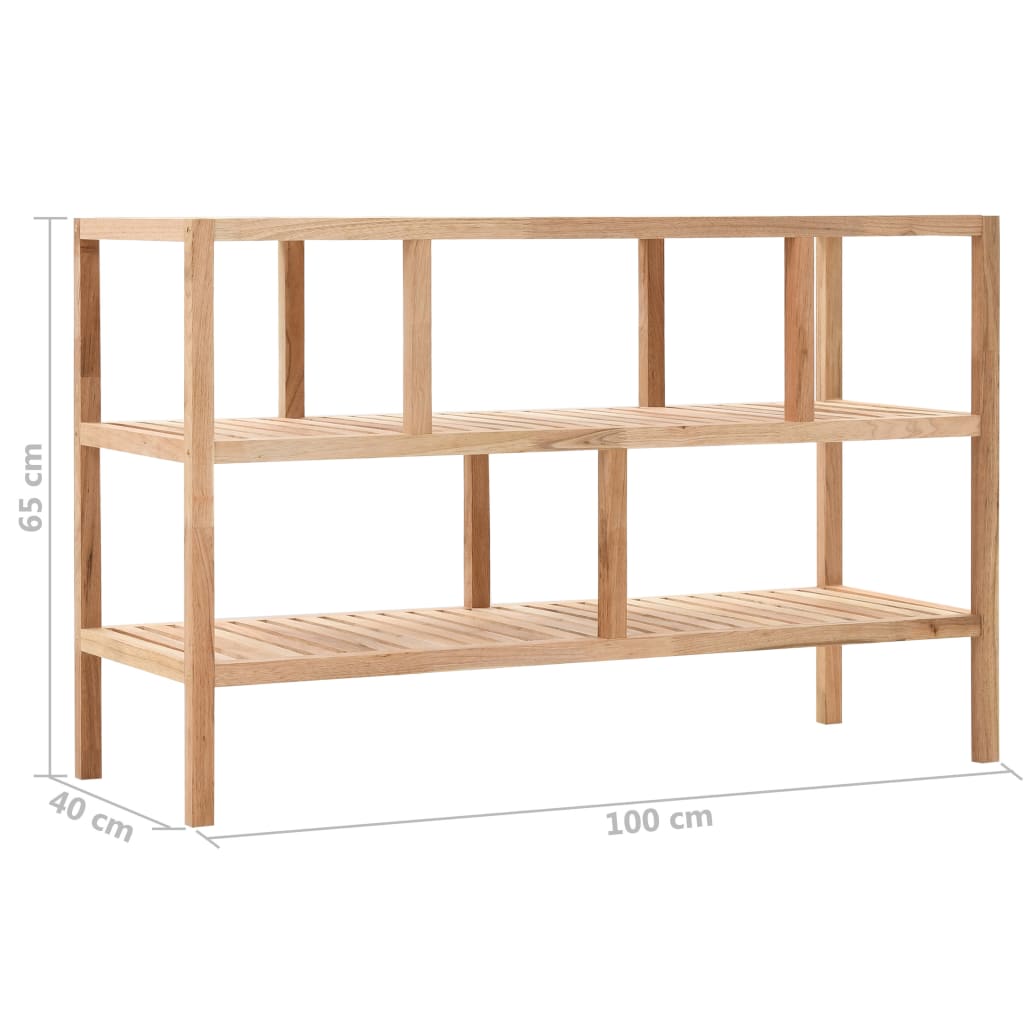 Bathroom Shelf Solid Walnut Wood 100X40X65 Cm