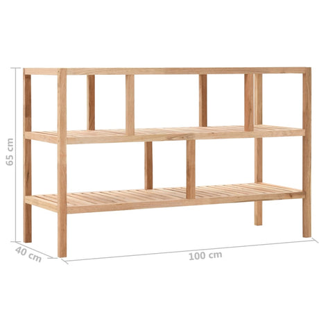 Bathroom Shelf Solid Walnut Wood 100X40X65 Cm