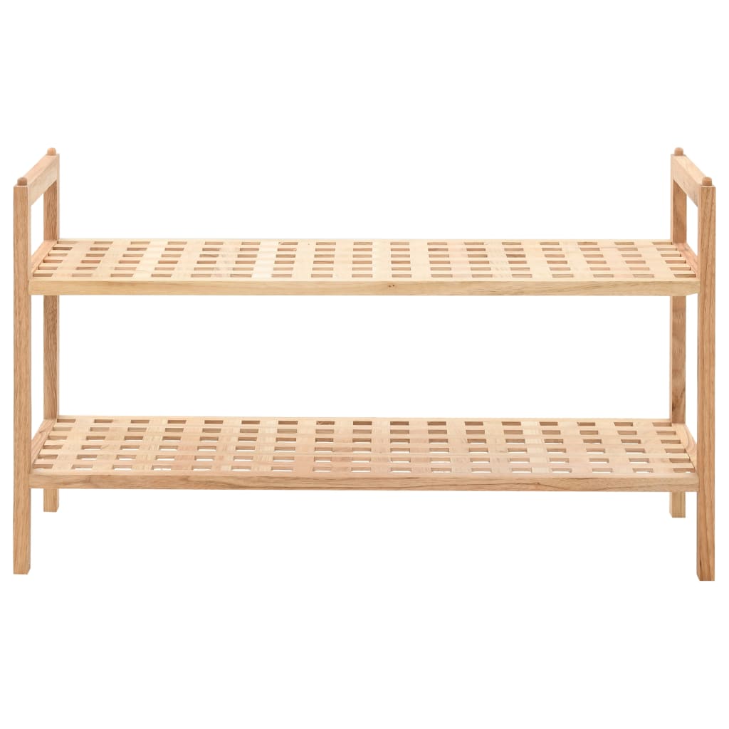 Shoe Rack Solid Walnut Wood 69X26X40 Cm