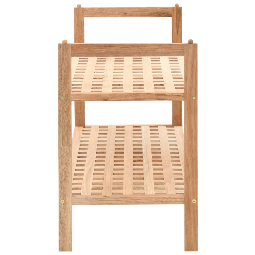 Shoe Rack Solid Walnut Wood 69X26X40 Cm