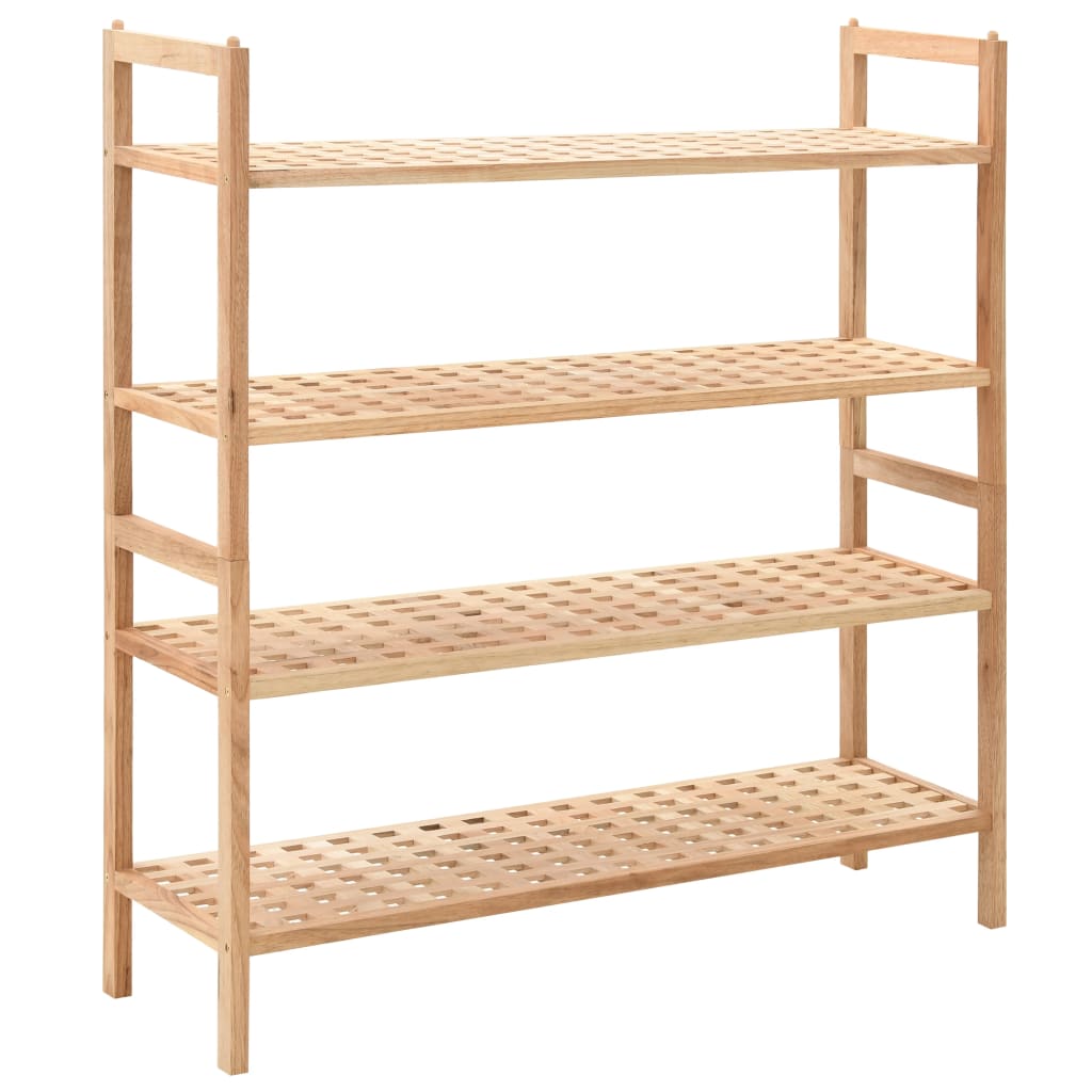 Shoe Rack Solid Walnut Wood 69X26X40 Cm