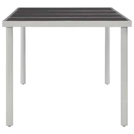 Garden Table Black 220X90X74.5 Cm Steel