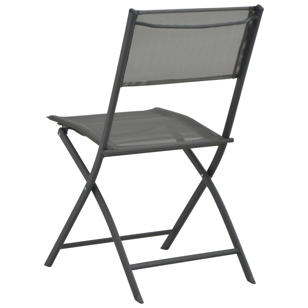 Folding Outdoor Chairs 2 Pcs Steel And Textilene