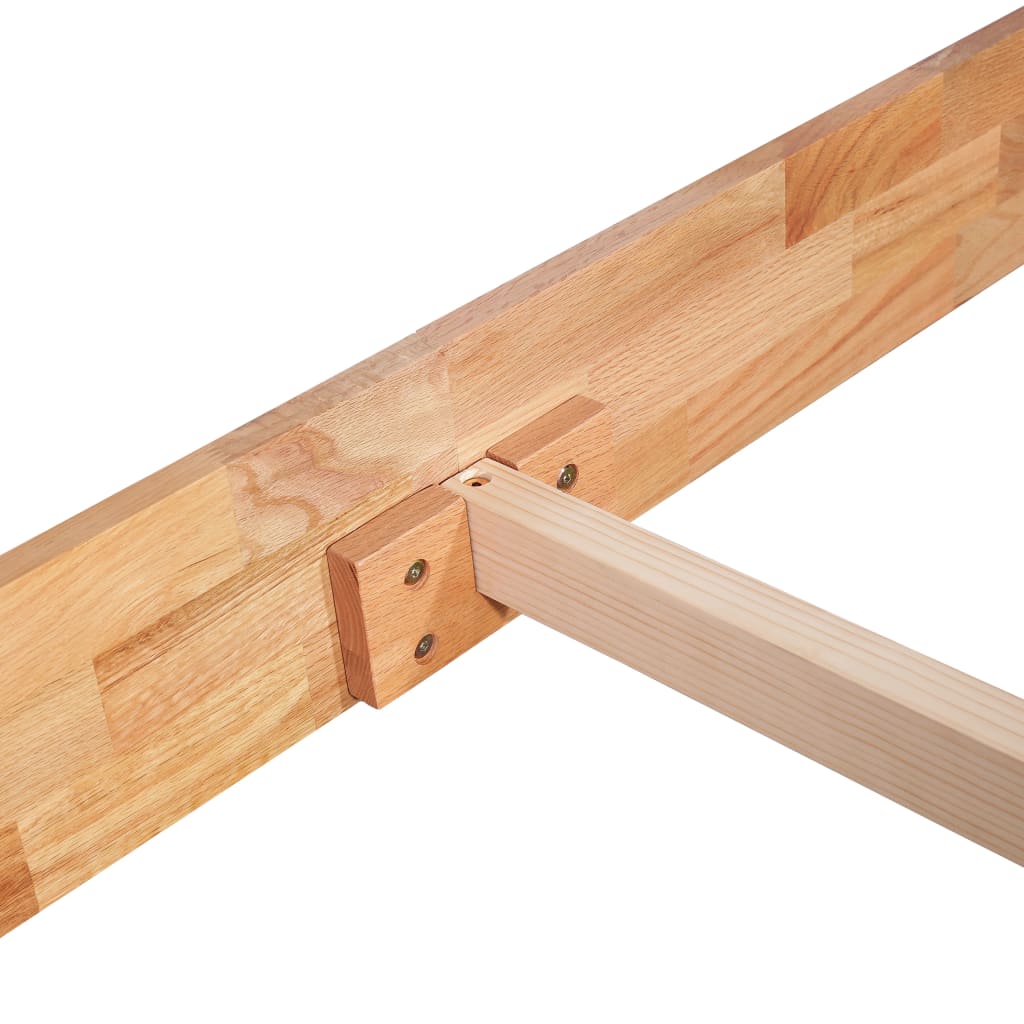 Bed Frame Without Mattress Solid Oak Wood