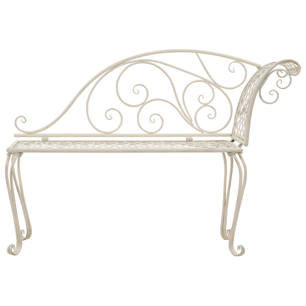 Garden Chaise Lounge 128 Cm Metal Antique