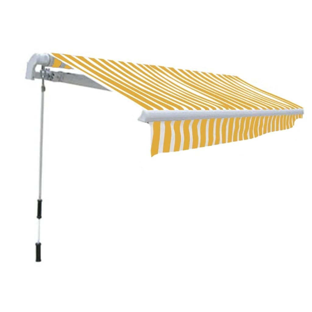 Folding Awning Manual Operated 300 Cm Yellow/White