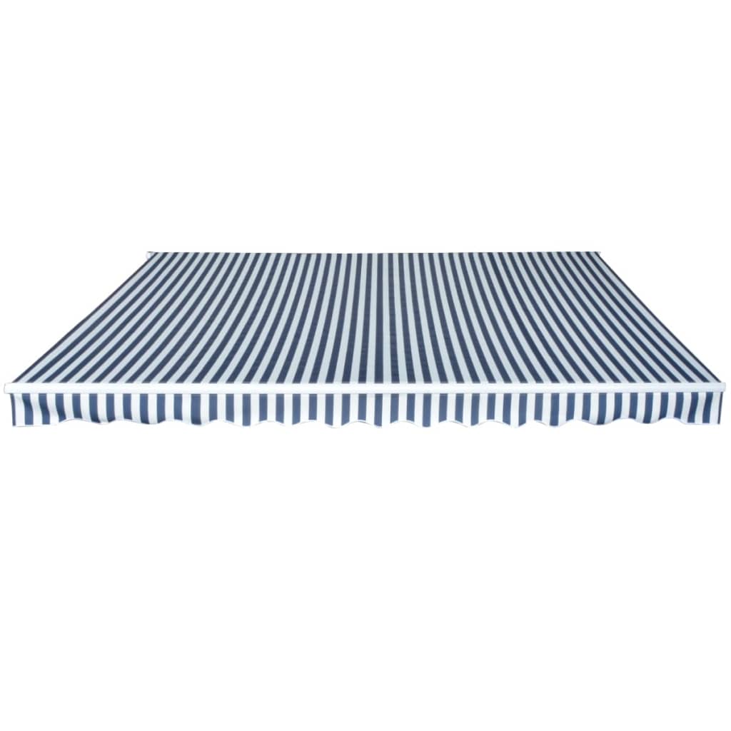 Folding Awning Manual Operated Blue/White