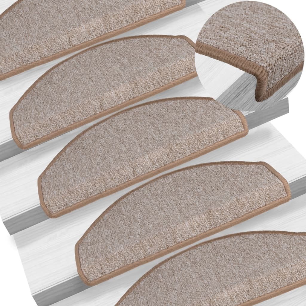 Carpet Stair Treads 15 Pcs Brown