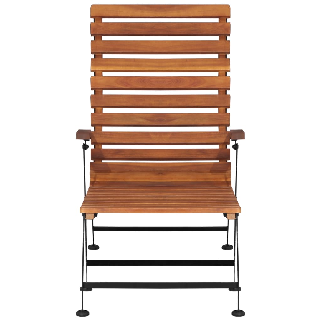 Outdoor Deck Chair Solid Acacia Wood
