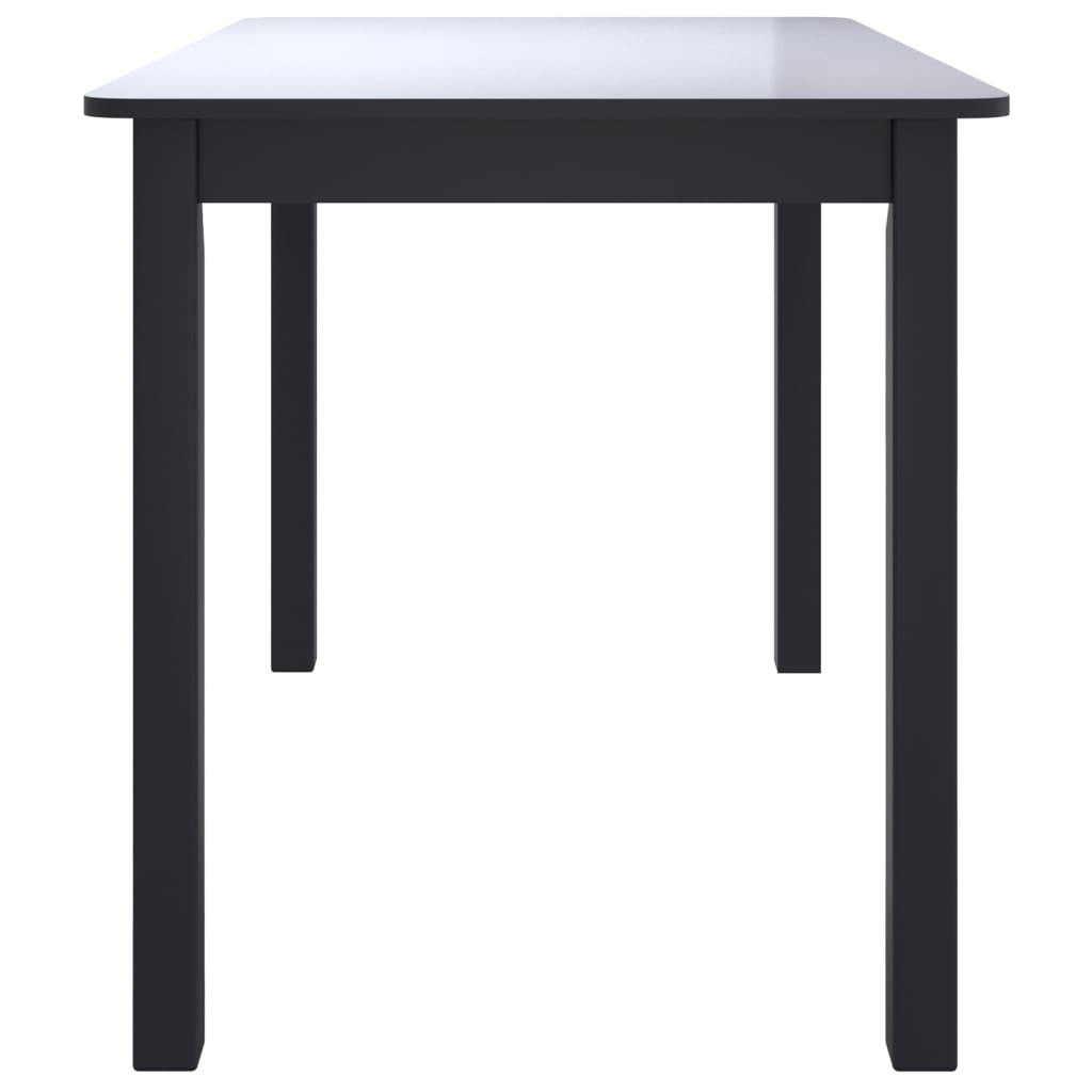 Dining Table 114X71X75 Cm Solid Rubber Wood
