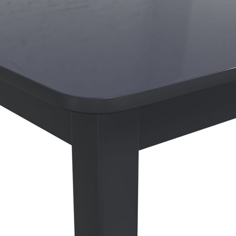 Dining Table 114X71X75 Cm Solid Rubber Wood