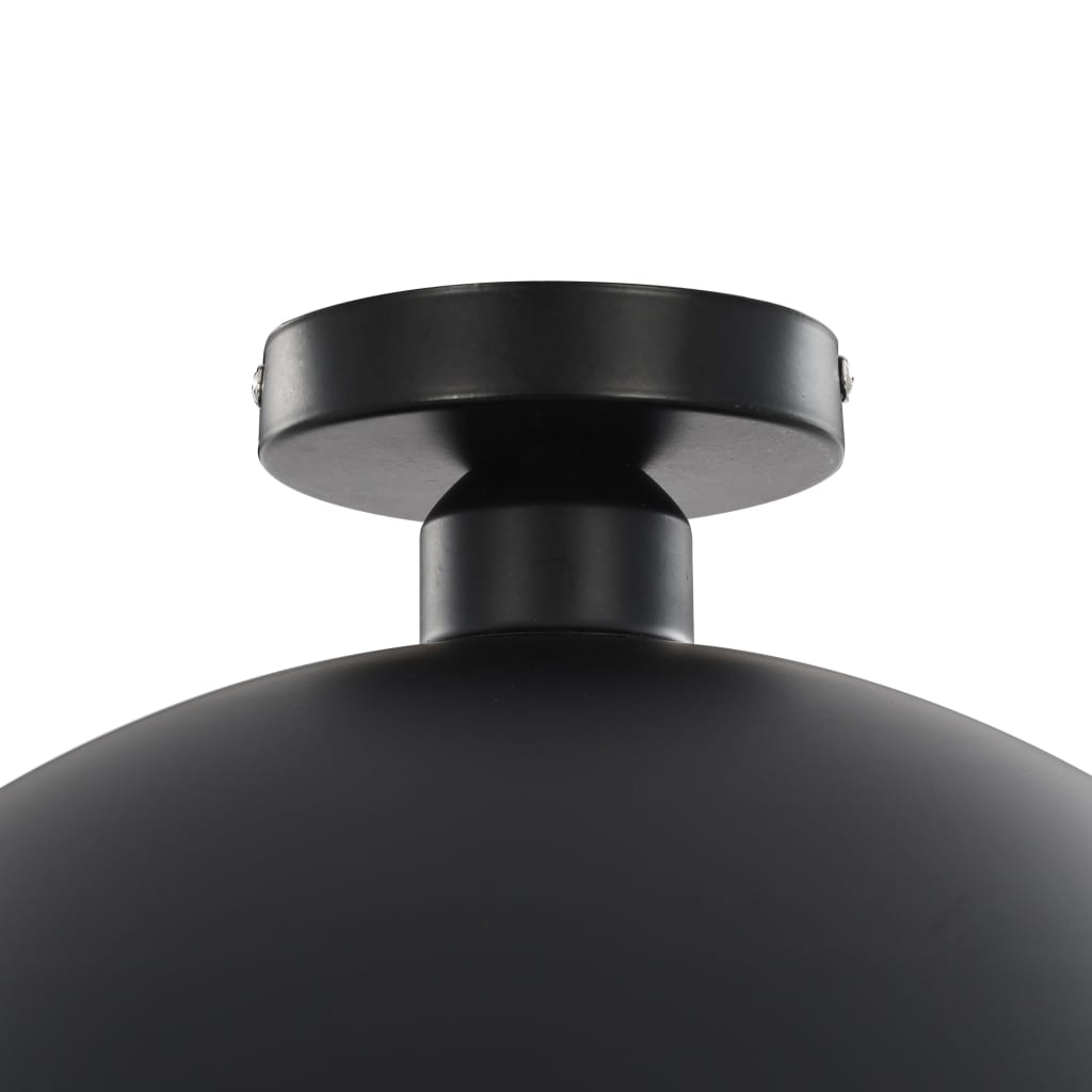 Ceiling Lamps 2 Pcs Black And Gold Semi-Spherical E27