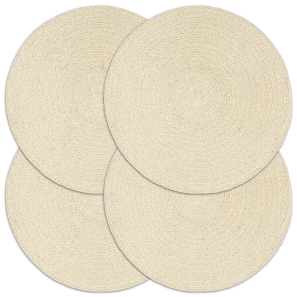 Placemats 4 Pcs Plain 38 Cm Round