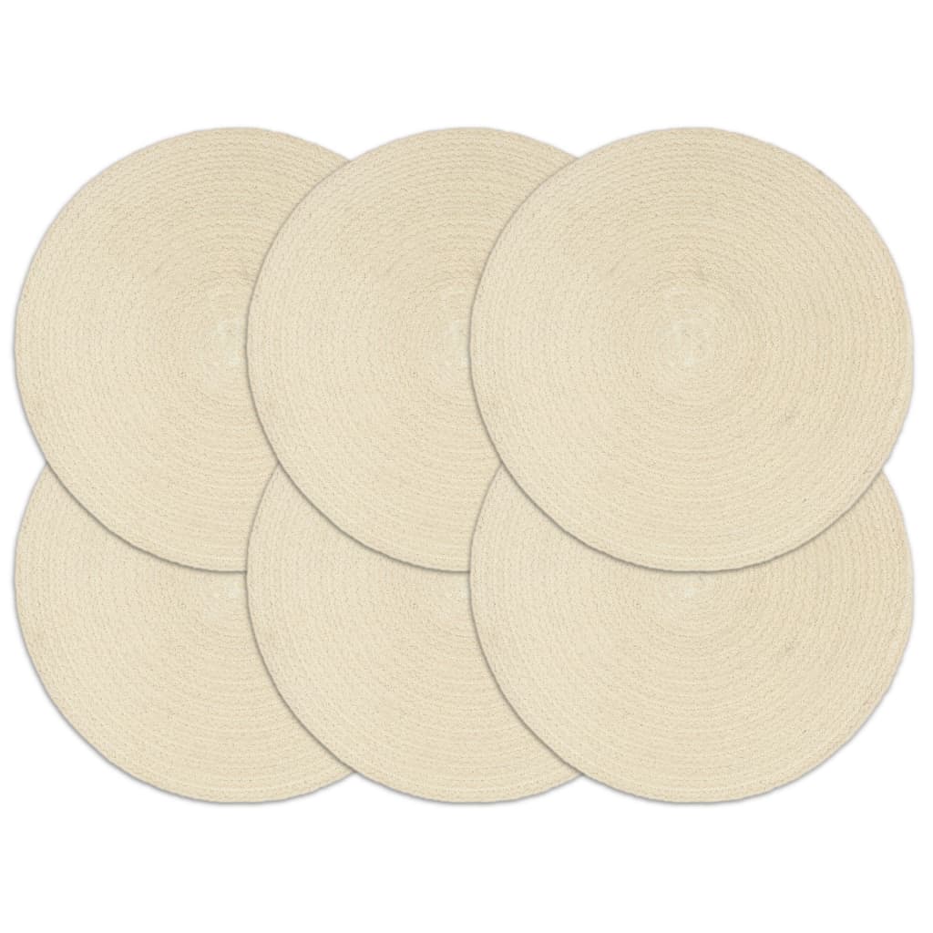 Placemats 4 Pcs Plain 38 Cm Round