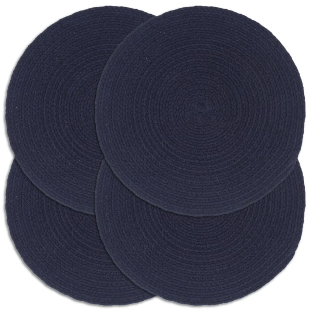 Placemats 4 Pcs Plain 38 Cm Round