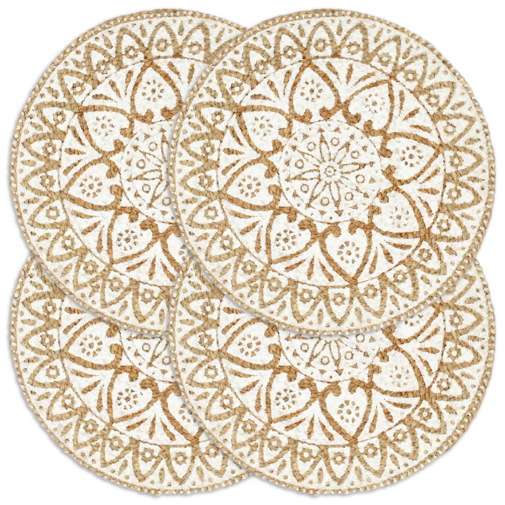 Placemats 4 Pcs Plain 38 Cm Round