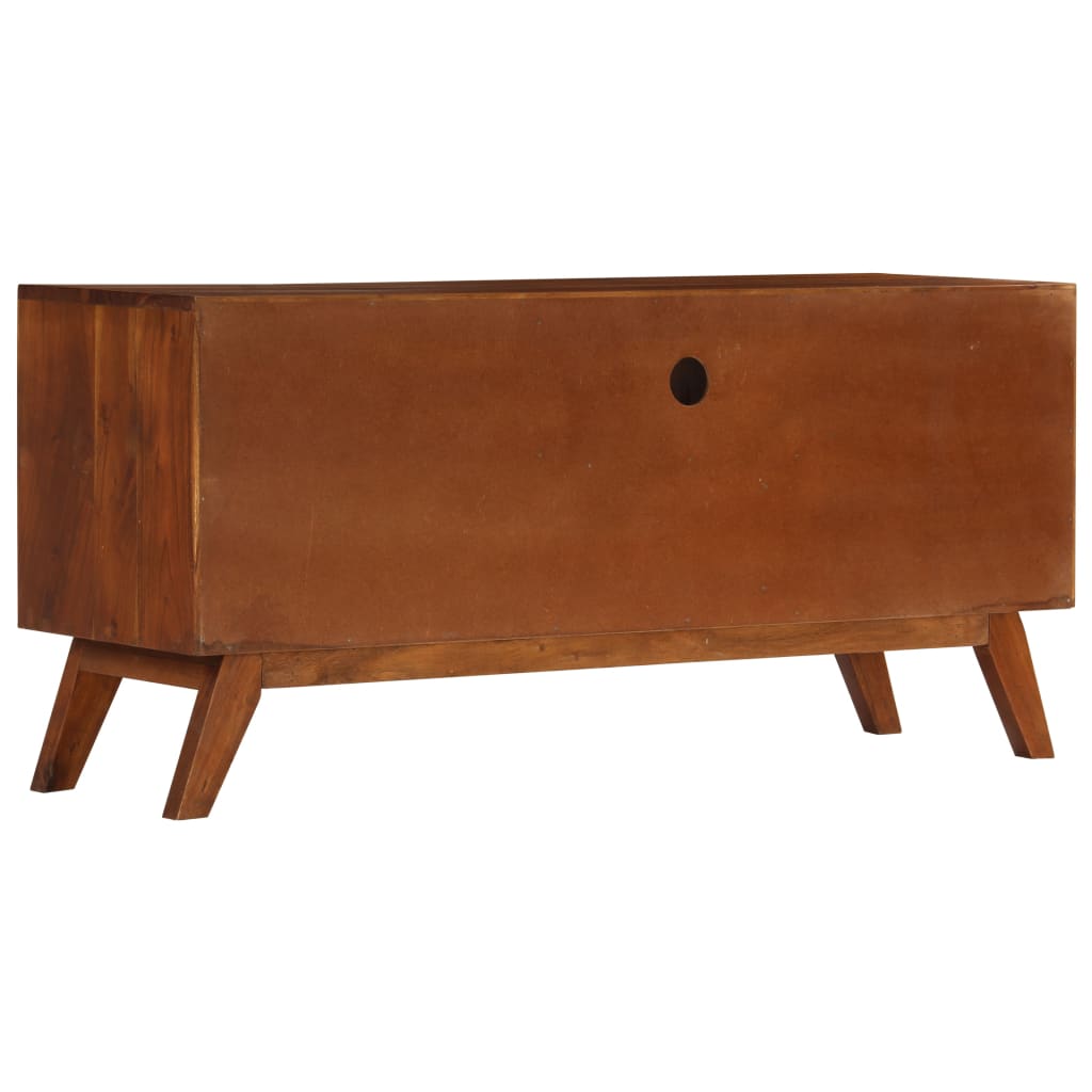 Tv Cabinet With 3 Drawers 110X35X50 Cm Solid Acacia Wood