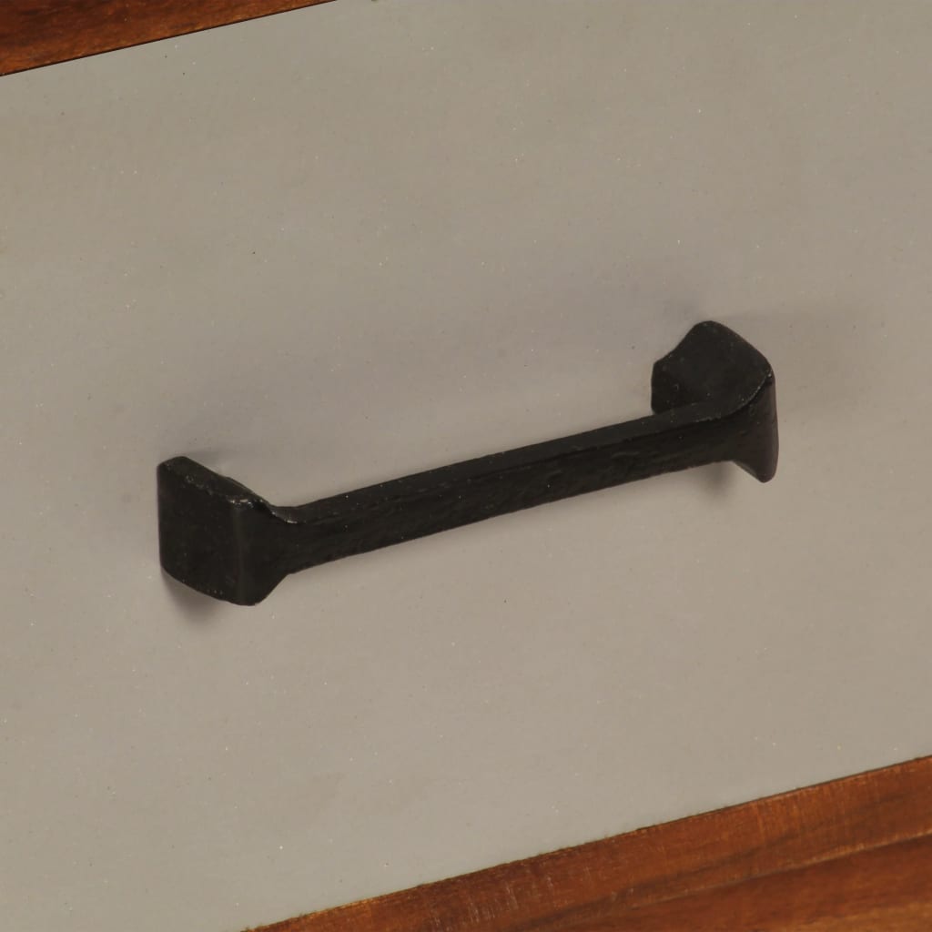 Tv Cabinet With 3 Drawers 110X35X50 Cm Solid Acacia Wood