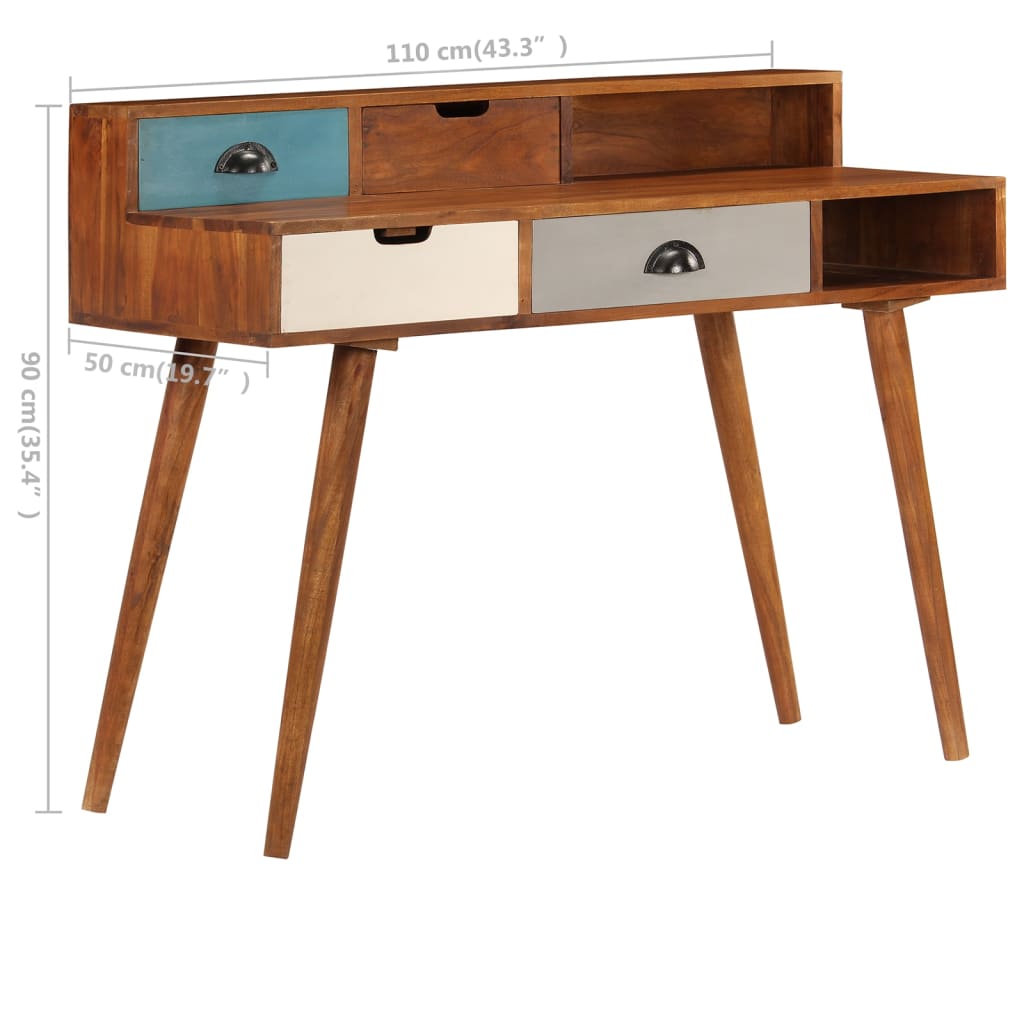 Writing Desk 110X50X90 Cm Solid Acacia Wood