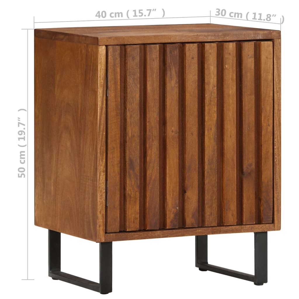 Bedside Cabinet 40X30X50 Cm Solid Mango Wood
