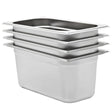 Gastronorm Containers 4 Pcs Gn 1/3 150 Mm Stainless Steel