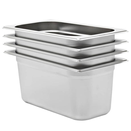 Gastronorm Containers 4 Pcs Gn 1/3 150 Mm Stainless Steel