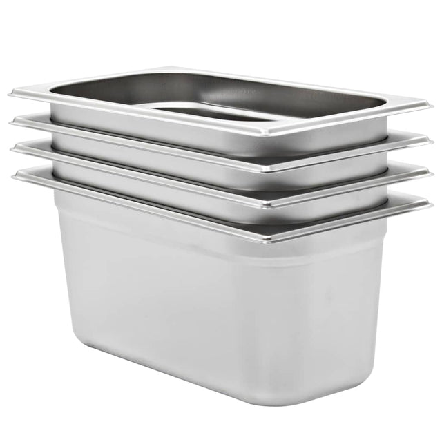 Gastronorm Containers 4 Pcs Gn 1/3 150 Mm Stainless Steel